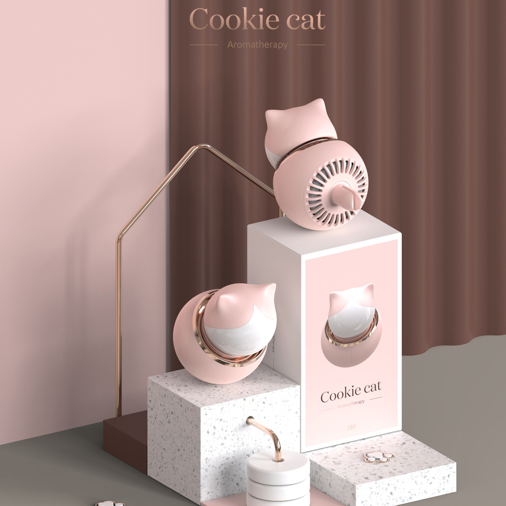 Car Aroma Diffuser Creative Cat Clip Mini Portable Purifier Not automatic For Car Fan Air Conditioning Office Car Home Use