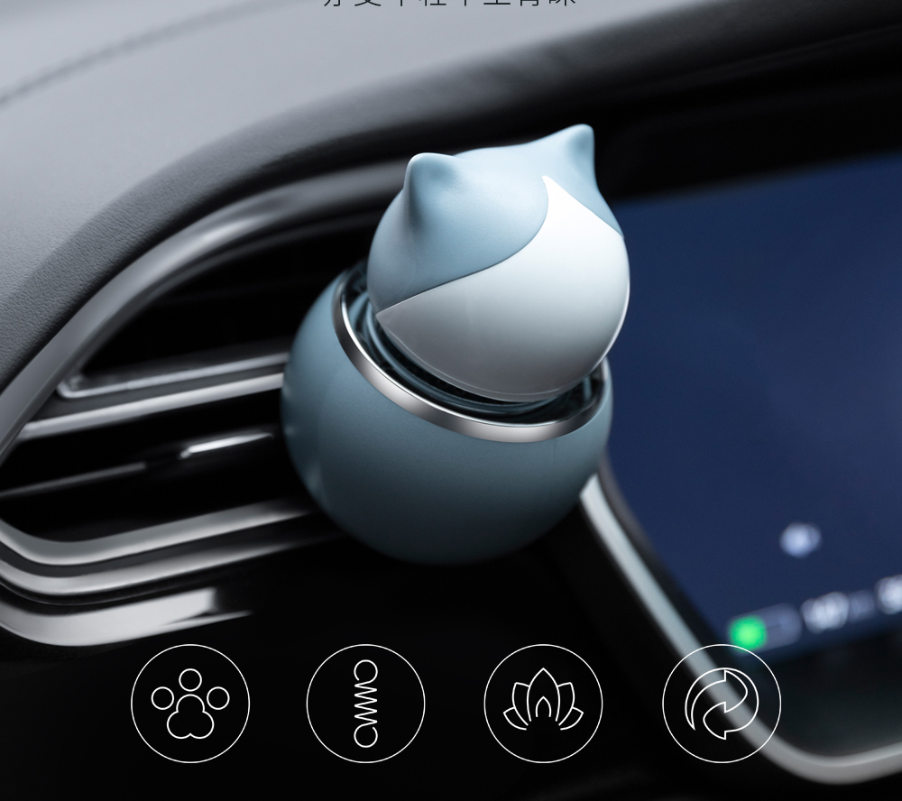 Car Aroma Diffuser Creative Cat Clip Mini Portable Purifier Not automatic For Car Fan Air Conditioning Office Car Home Use