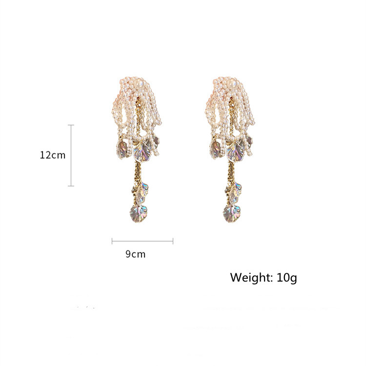 New Design Pearl Earrings for Women Bohemia Long Tassel Dangle Earrings Statement Jewelry