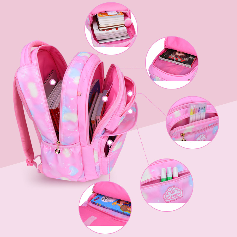 Cute Girls School Bags Children Primary School Backpack satchel kids book bag Princess Schoolbag Mochila Infantil 2 szies