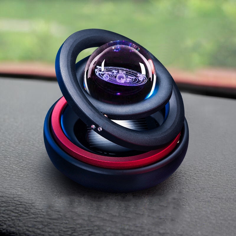 Car Aromatherapy Solar Magnetic Levitation Car Rotating Creative Ornaments Car Auto Diffuser Perfume Car Ornament Accessories