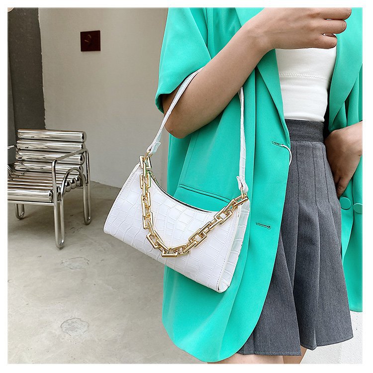 Retro Casual Women's Totes Shoulder Bag Fashion Exquisite Shopping Bag PU Leather Chain Handbags for Women