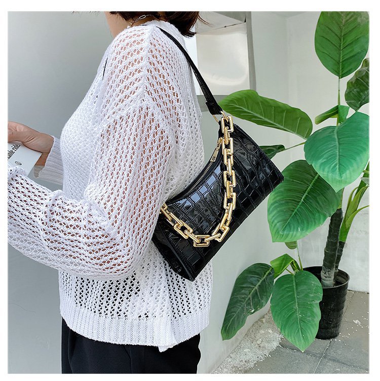 Retro Casual Women's Totes Shoulder Bag Fashion Exquisite Shopping Bag PU Leather Chain Handbags for Women