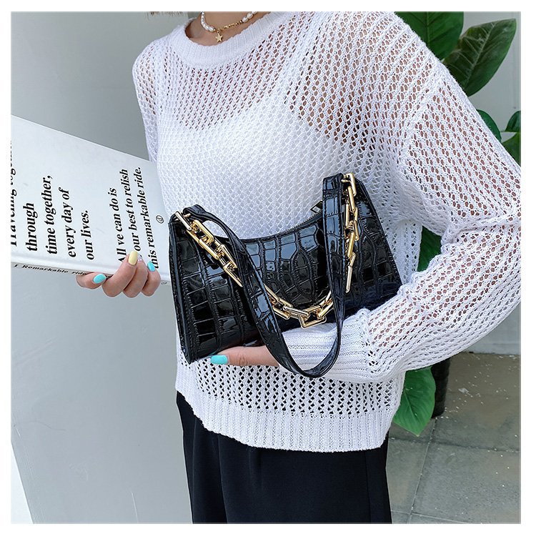 Retro Casual Women's Totes Shoulder Bag Fashion Exquisite Shopping Bag PU Leather Chain Handbags for Women