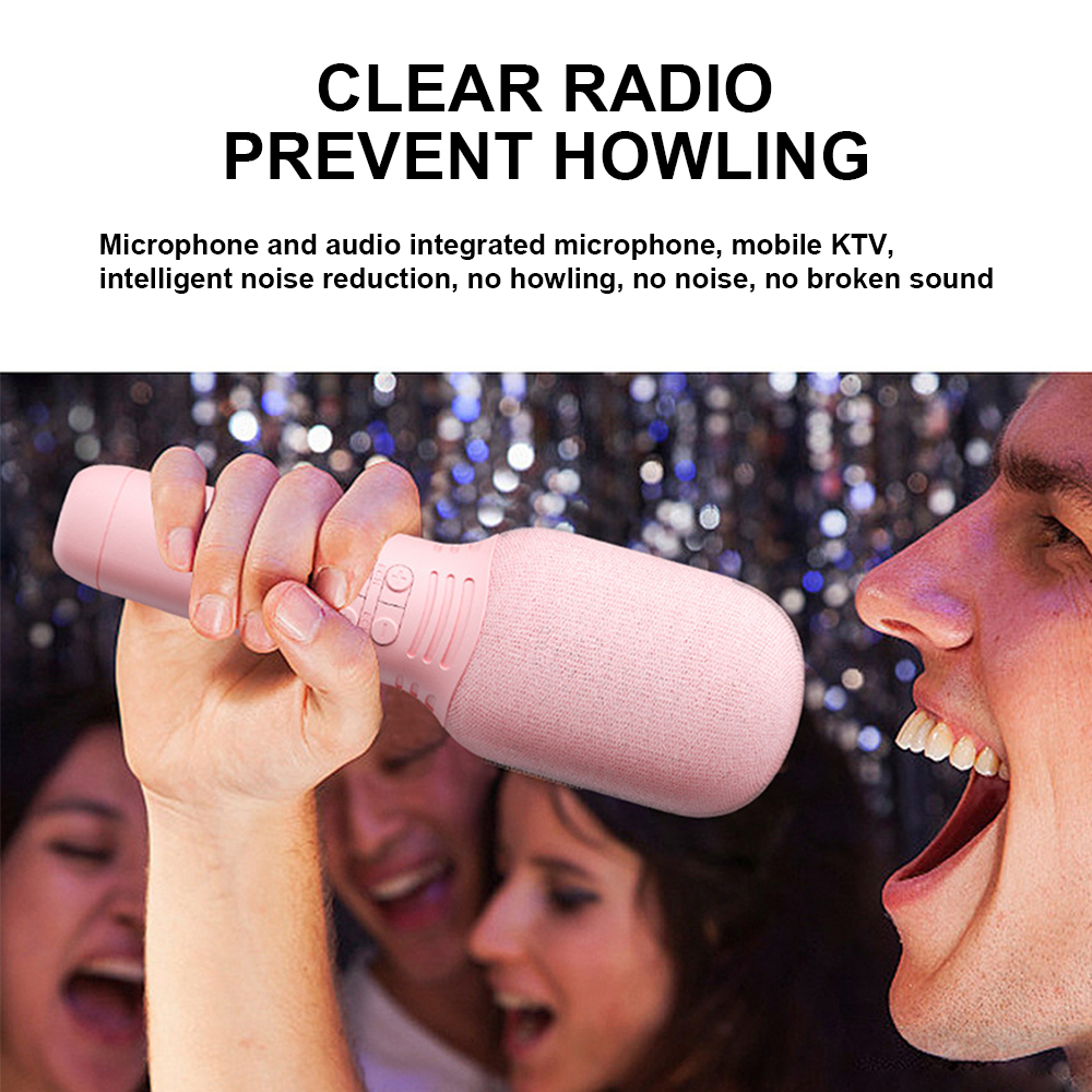 Wireless Karaoke Microphone Bluetooth 5.0 USB Handheld Condenser Mic Portable Professional Speaker Mini Home KTV Player Singing