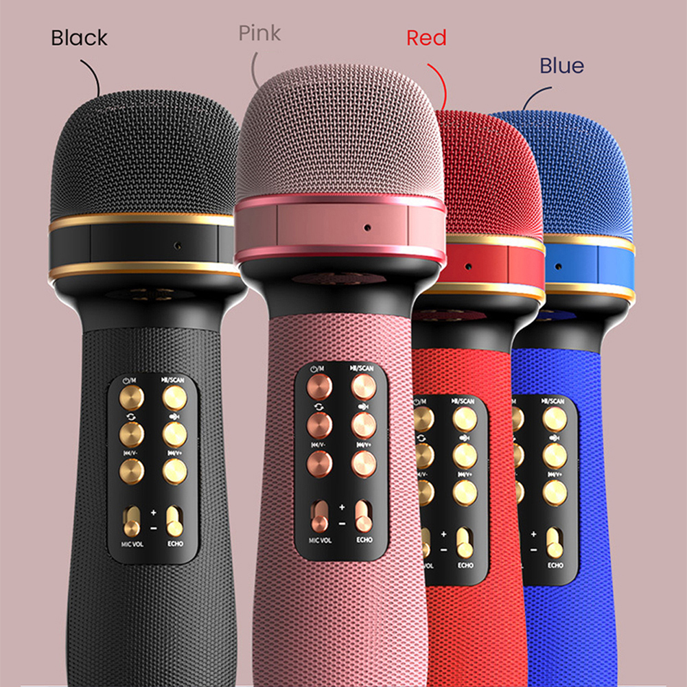 Wireless karaoke Microphone Bluetooth Handheld Microphone Professionnel for Phone Singing FM Voice Changing Audio Speaker Player