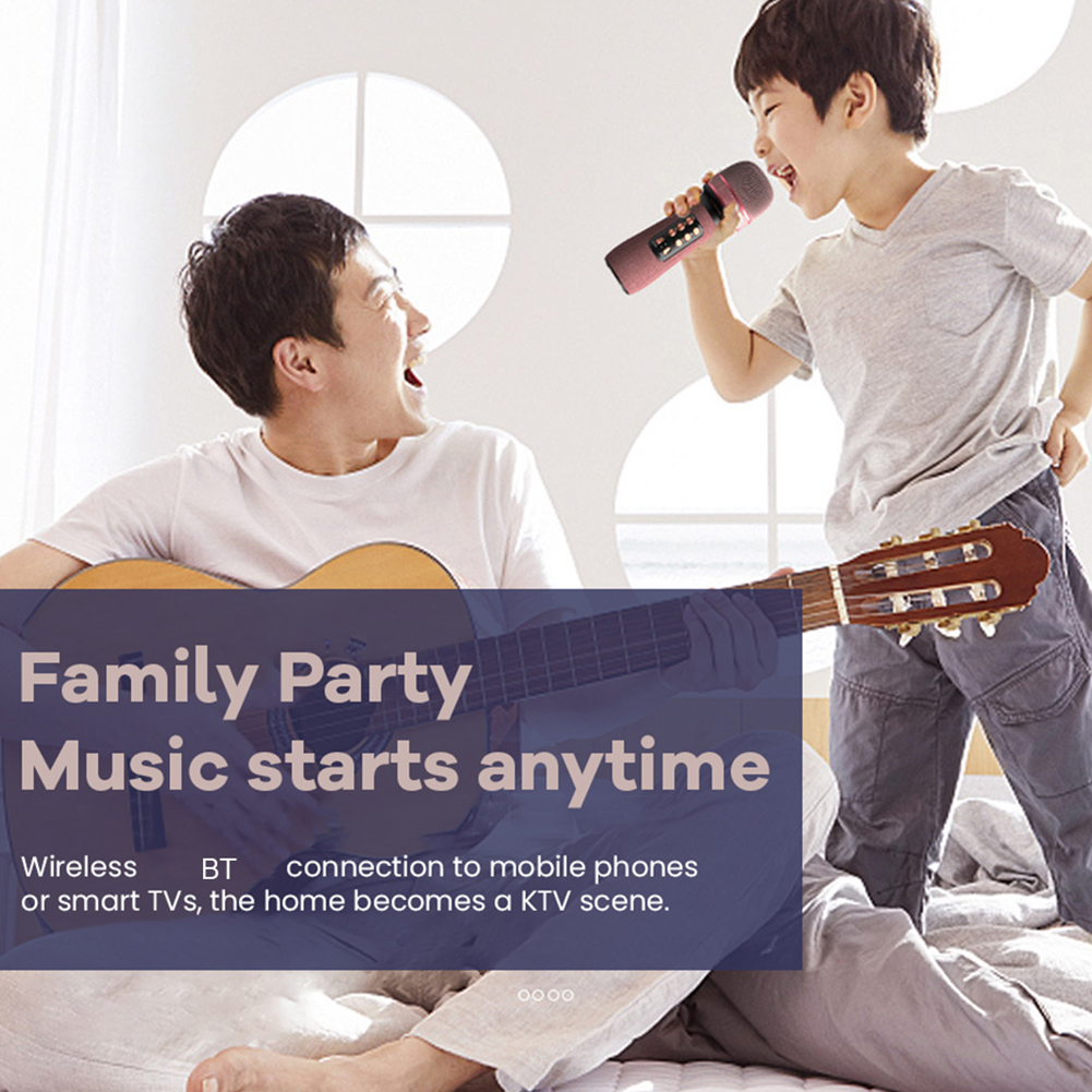 Wireless karaoke Microphone Bluetooth Handheld Microphone Professionnel for Phone Singing FM Voice Changing Audio Speaker Player