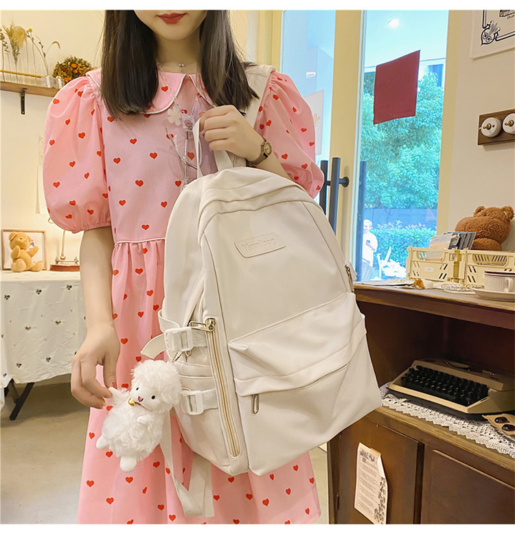 Casual Waterproof Nylon Women Bags School Backpack for Teenagers Girls Travel  Backbag Mochilas Female Small Bookbag Kawaii Bag