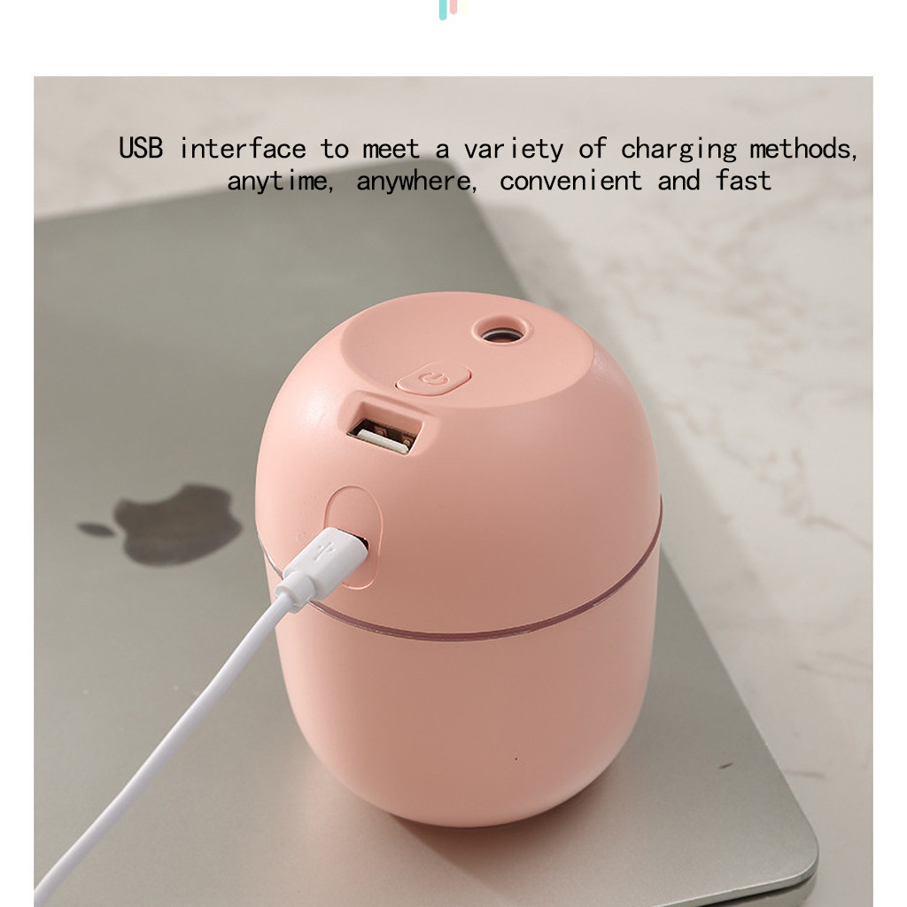 Home Air Humidifier Aroma Oil Diffuser USB Cool Mist With Colorful Night Light Alcohol Humidifier Diffuser Oil Home Office Set