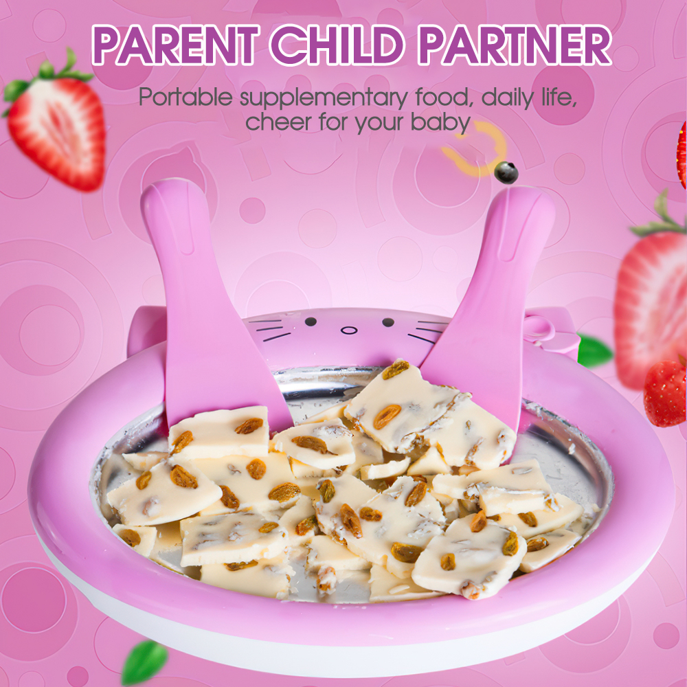 Mini Stir Ice Plate Safe Practical Yogurt Maker No Electricity Ice Cream Machine Frozen Kitchen Appliance Parts for Children
