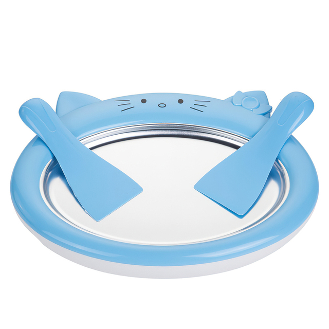 Mini Stir Ice Plate Safe Practical Yogurt Maker No Electricity Ice Cream Machine Frozen Kitchen Appliance Parts for Children