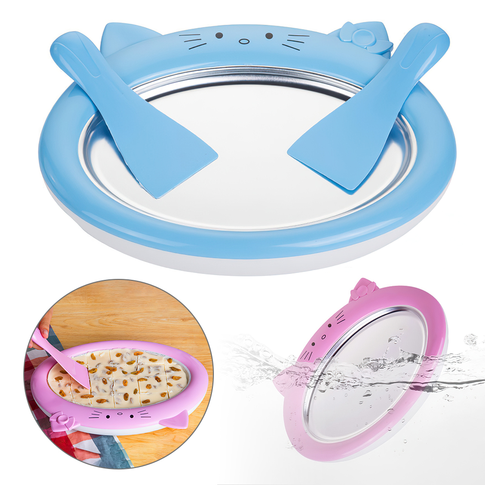 Mini Stir Ice Plate Safe Practical Yogurt Maker No Electricity Ice Cream Machine Frozen Kitchen Appliance Parts for Children