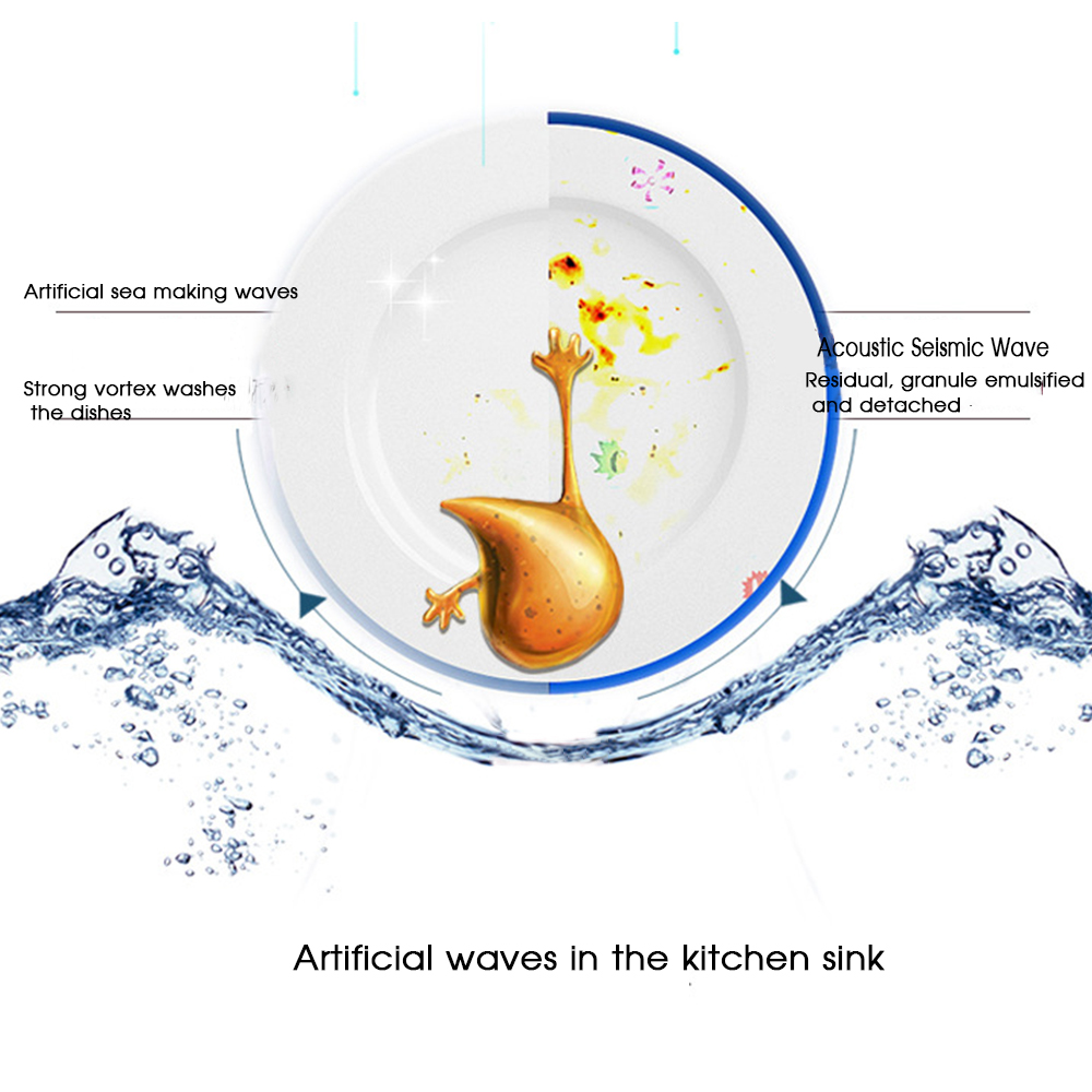 Ultrasonic Dishwasher Washing Machine Dishwashing Artifact Electric Fruit Vegetable Washing Cleaner Kitchen Dishwasher