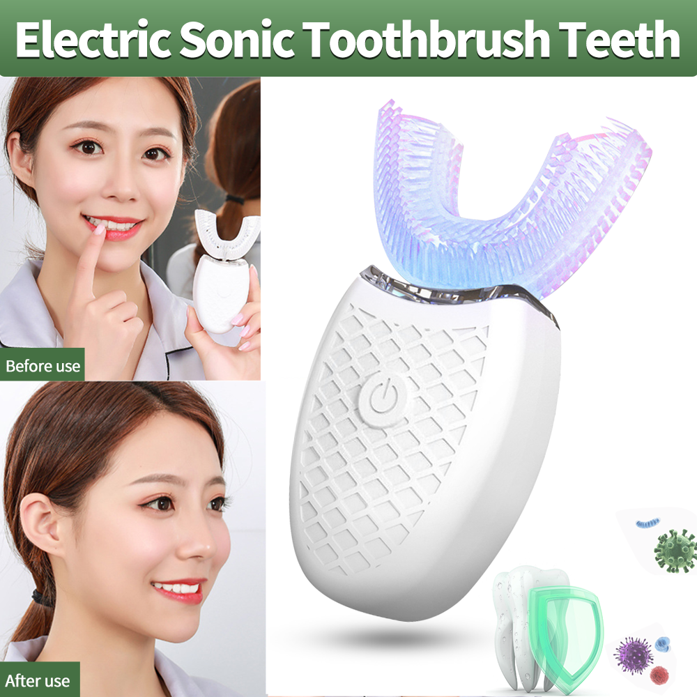 Sonic Electric Toothbrush U Shaped Ultrasonic Tooth Brush Ipx8 Waterproof 360clean Teeth Whitening For Adult