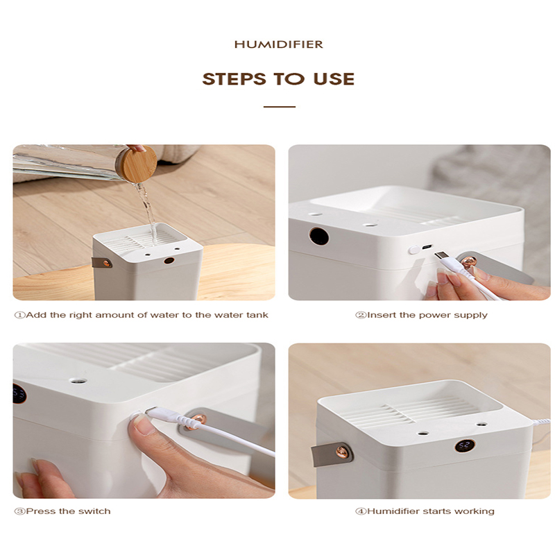 Portable 3000ml Electric Air Humidifier Aroma Oil Diffuser USB double Cool Mist Sprayer with for Home Car bedroom