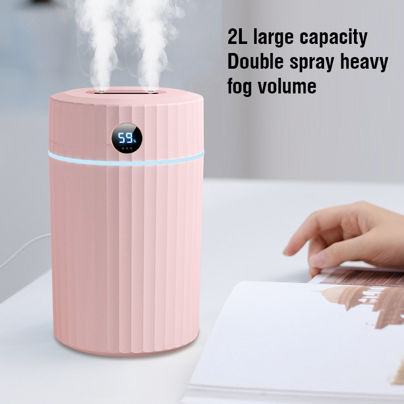 2L Capacity Air Humidifier with Screen Display Air Aroma Diffuser Essential Oils for Home Office
