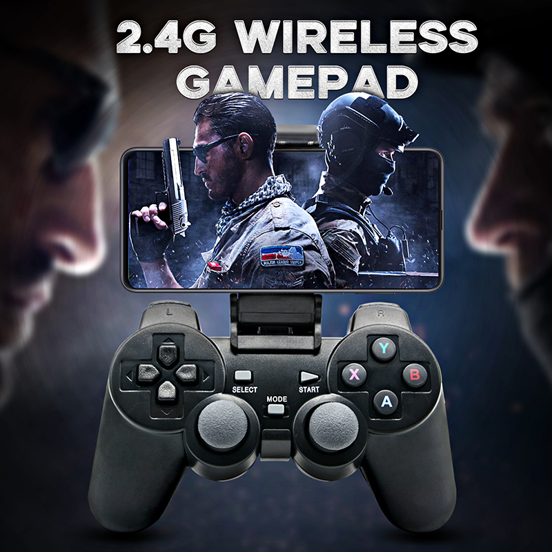 Wireless Gamepad Joystick 2.4G Game Console With Micro USB OTG Converter Adapter  For PS3/Smart Phone For Tablet PC Smart TV Box