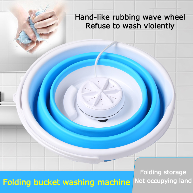 Folding Washing Machine Portable Washing Machine 5L Washing Machine Ultrasonic Cleaning USB Washing Machine