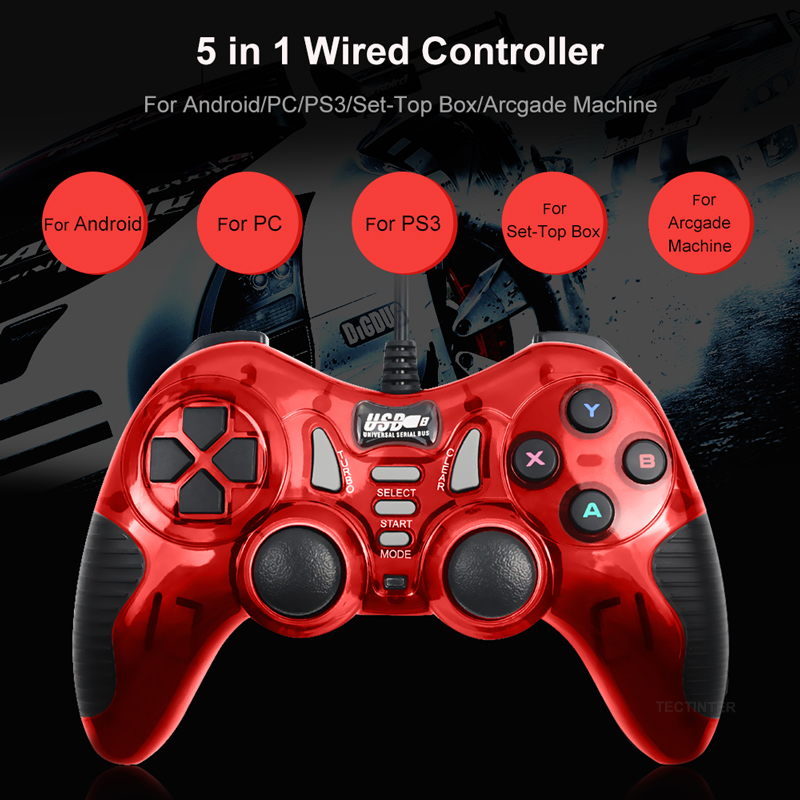 2pcs USB Gamepad For Joystick PC/Android/Set-Top Box/Arcgade Machine/PS3 USB Wired Game Console Accessories Universal Interface