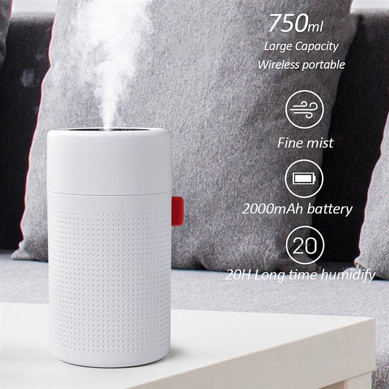 Wireless Air Humidifier USB Portbale Aroma Diffuser 2000mAh Battery Rechargeable Umidificador Essential Oil Humidificador
