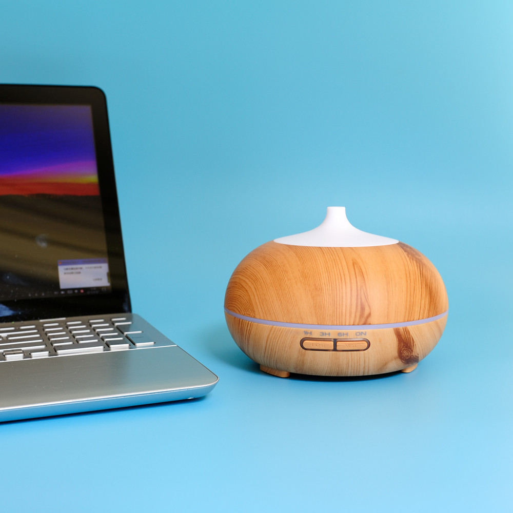 Electric Air Humidifier Ultrasonic Wood Grain Humidificador Diffuser Essential Aroma Oils Diffuser Mist Maker 300ml