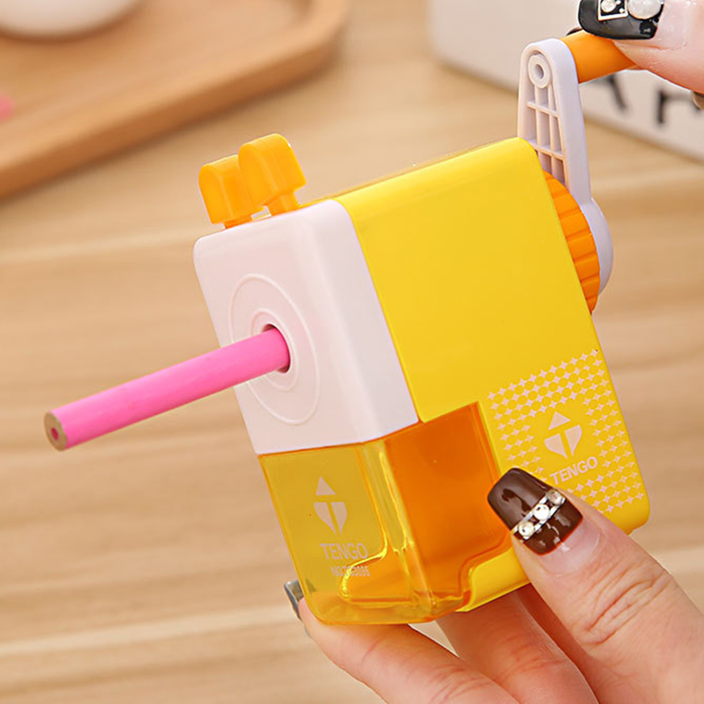 Cartoon Hand Crank Mechanical Pencil Sharpener Kids Student School Stationery Children's Learning Stationery Pencil Sharpener