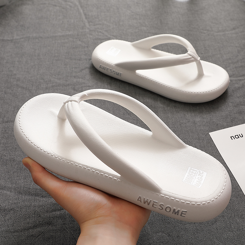 Men's Slippers Thick Platform Flip-Flop Thong Sandals Summer Soft Bathroom Slippers Slides Outdoor Indoor Shoes Women
