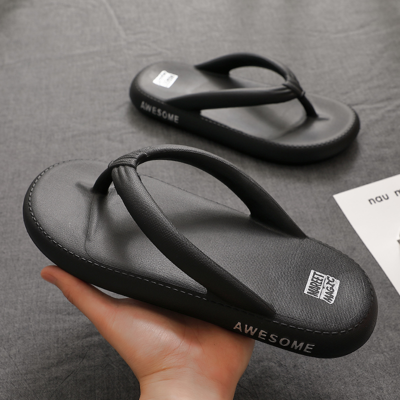 Men's Slippers Thick Platform Flip-Flop Thong Sandals Summer Soft Bathroom Slippers Slides Outdoor Indoor Shoes Women