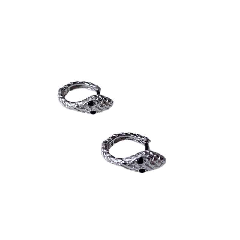 925 Sterling Silver Samll Snake Hoop Earrings For Women Personality French Daily Earrings Jewelry