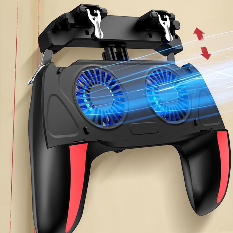 Gaming Accessories Handheld Grip Game Controller Joystick Gamepad For Pubg Trigger Dual Cooling Fan Game Cooler For Phones