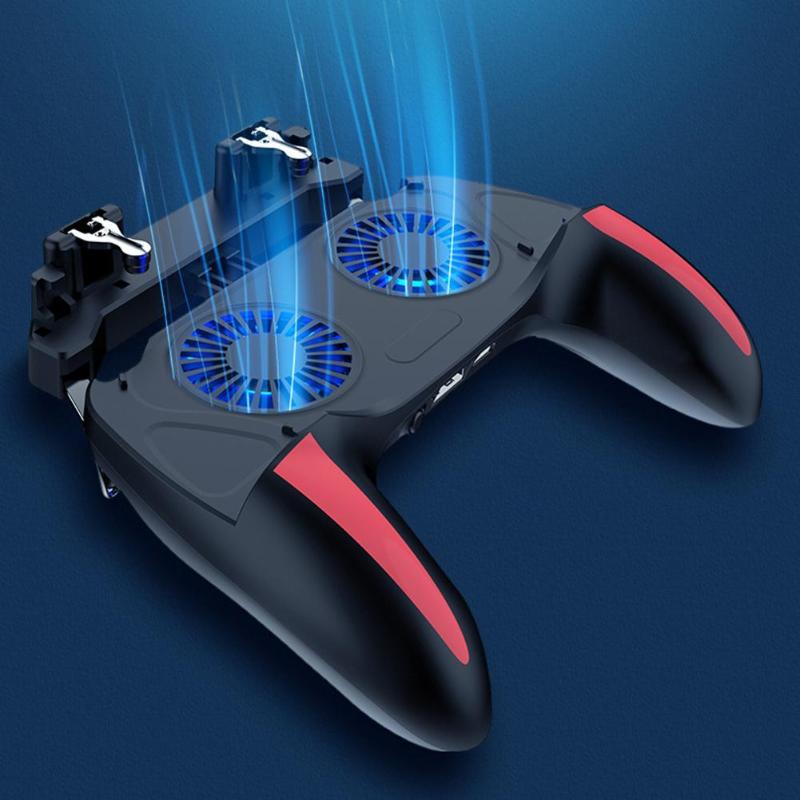 Gaming Accessories Handheld Grip Game Controller Joystick Gamepad For Pubg Trigger Dual Cooling Fan Game Cooler For Phones