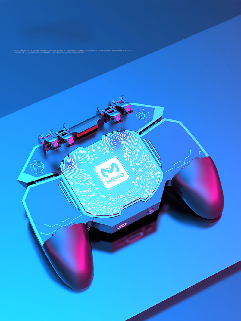 Cooling Fan PUBG Controller Semiconductor Cooler Six Finger Game Trigger Shooter Joystick Gamepad For Android Iphone Phone