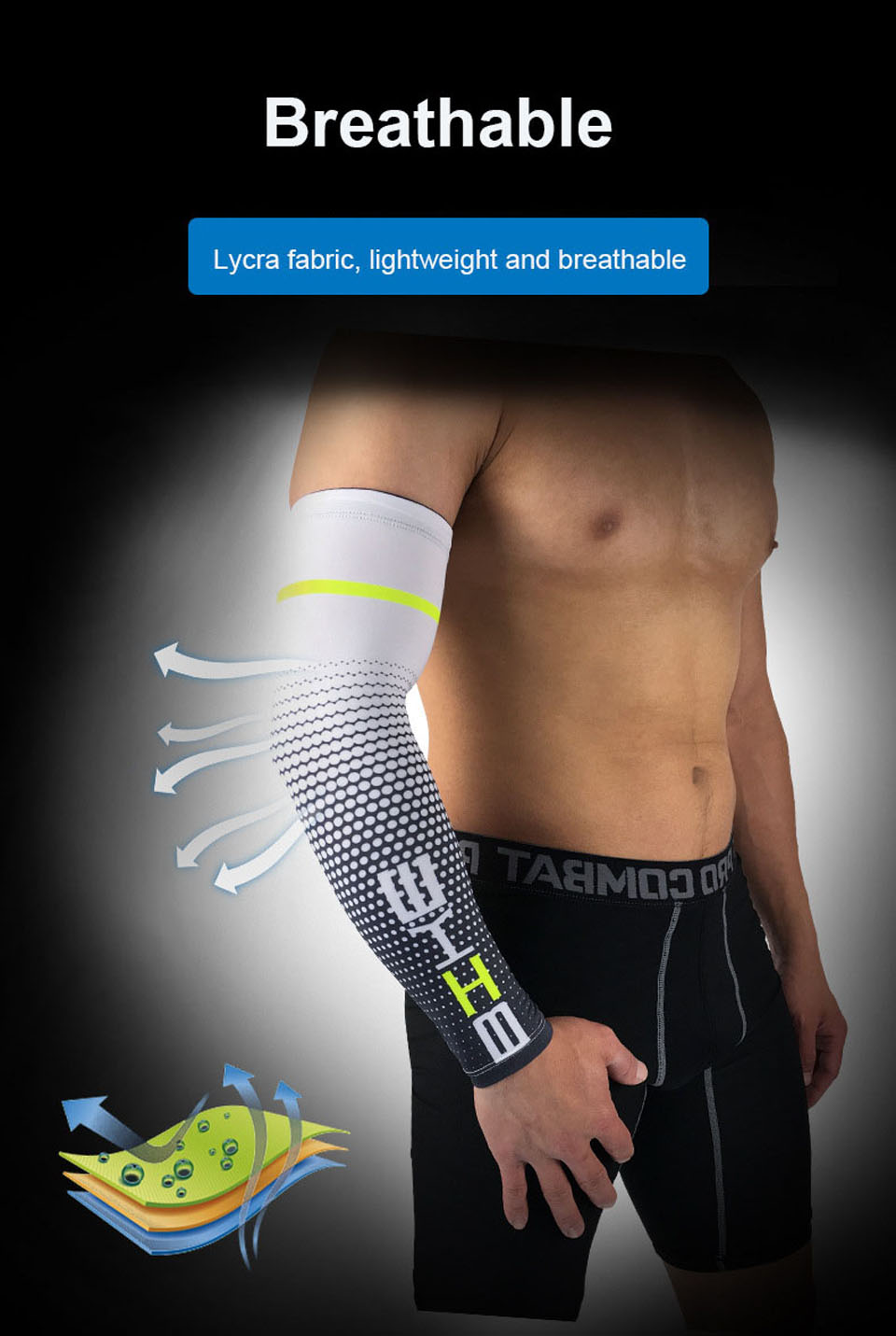 Men Cycling Running Bicycle Sleeves UV Sun Protection Cuff Cover Protective Sleeve Bike Sport Arm Warmers Sleeves