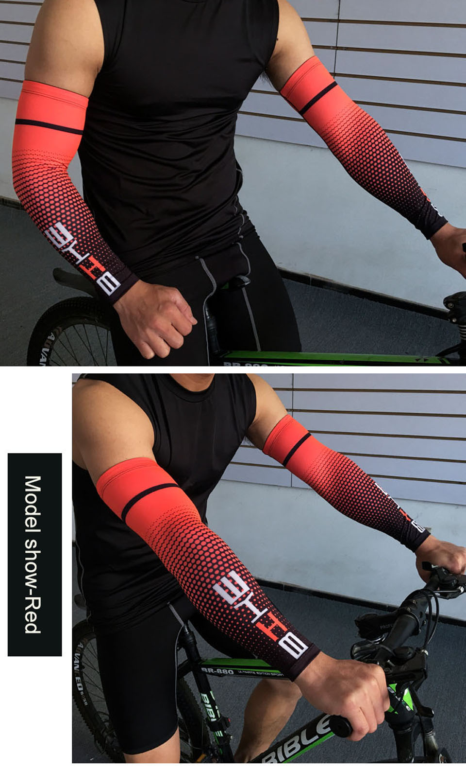 Men Cycling Running Bicycle Sleeves UV Sun Protection Cuff Cover Protective Sleeve Bike Sport Arm Warmers Sleeves