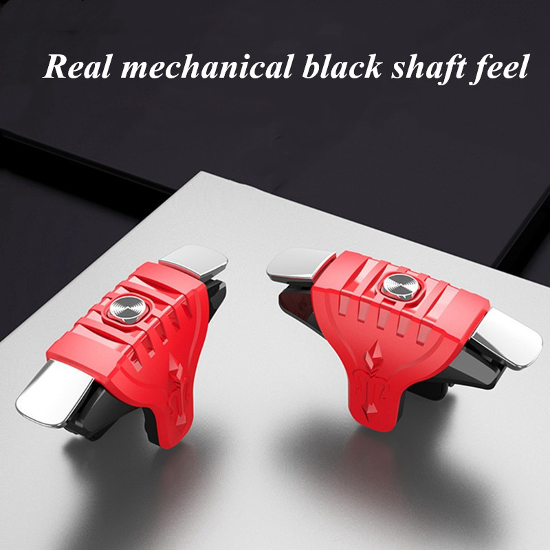 F01 Metal ABS Plastic Gamepad Controller Mobile Joystick Trigger Aim Shooting L1 R1 Key Button for Ios Android PUBG Game Handle