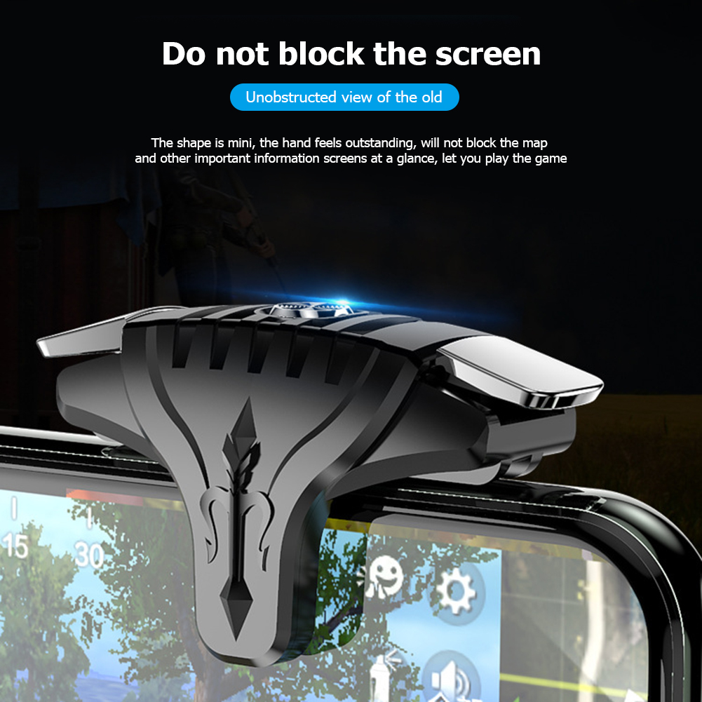 F01 Metal ABS Plastic Gamepad Controller Mobile Joystick Trigger Aim Shooting L1 R1 Key Button for Ios Android PUBG Game Handle