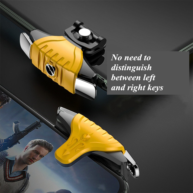 F01 Metal ABS Plastic Gamepad Controller Mobile Joystick Trigger Aim Shooting L1 R1 Key Button for Ios Android PUBG Game Handle