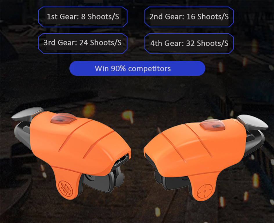 Mobil Gaming Joysticks Auto High Frequency Click for Android iOS Phone PUBG/Fortnite Mobile Trigger