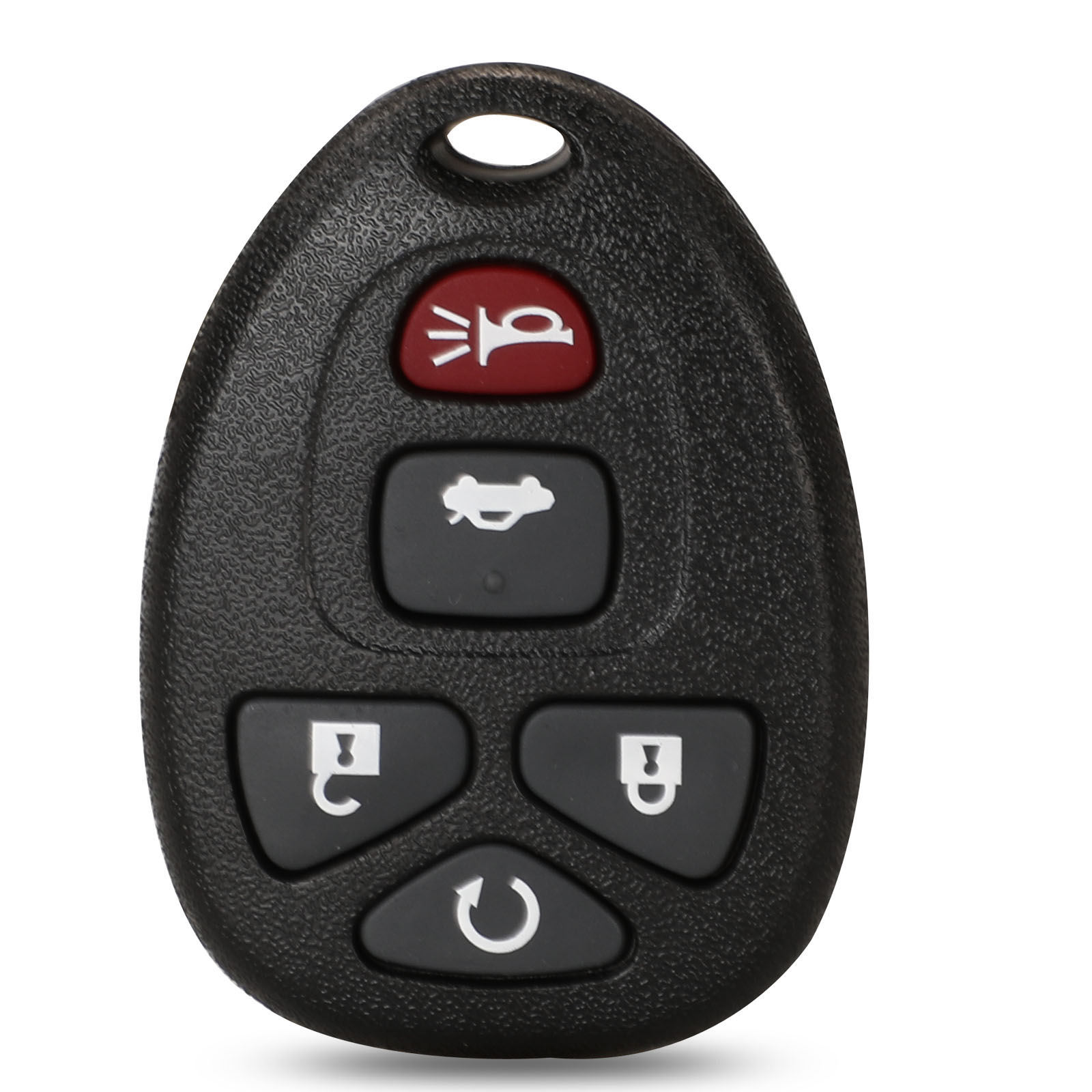 Remote Car Key Shell Cover Case Styling Fob Blank For G-M Pontiac Buick Keyless Entry Case 5Buttons Rubber Pad