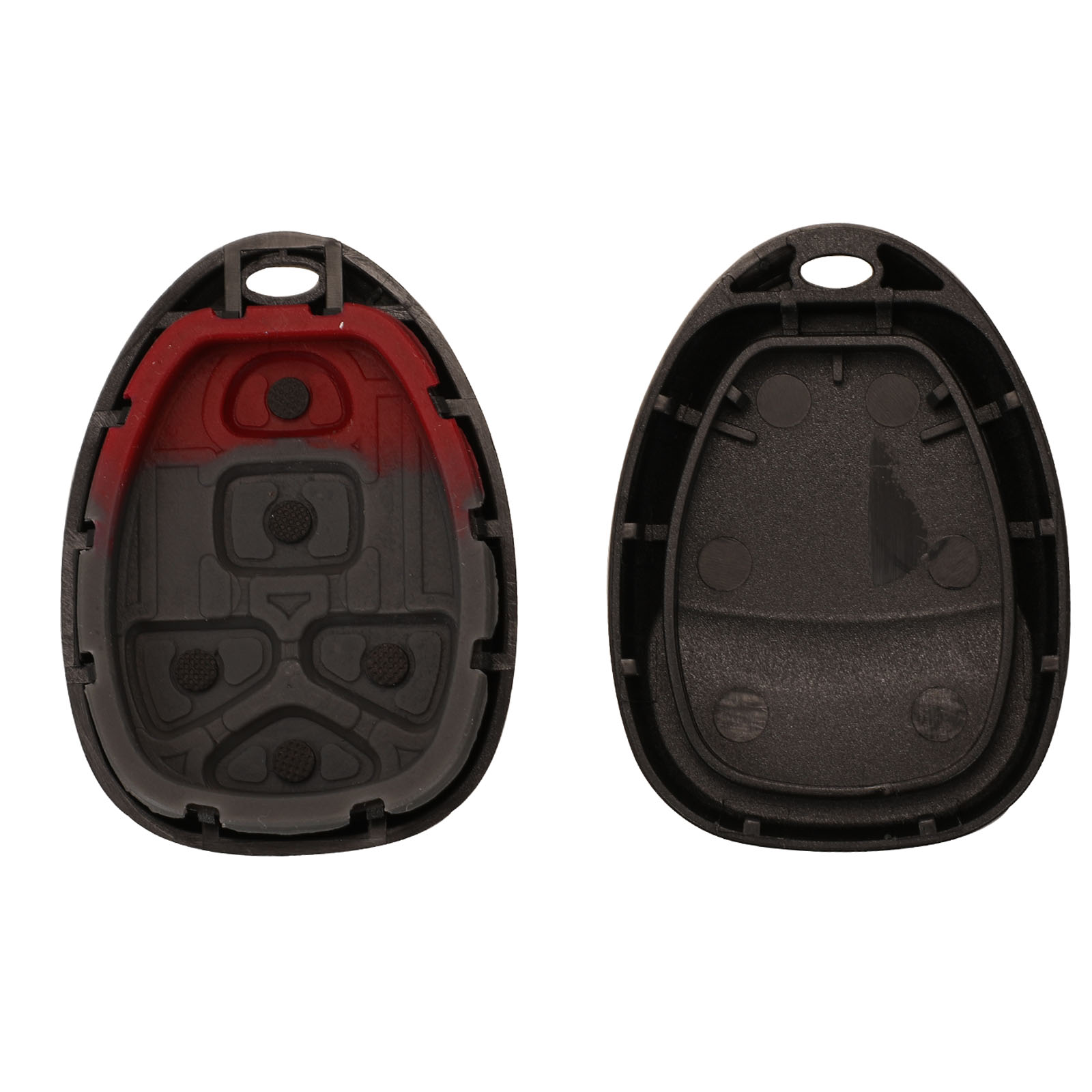 Remote Car Key Shell Cover Case Styling Fob Blank For G-M Pontiac Buick Keyless Entry Case 5Buttons Rubber Pad