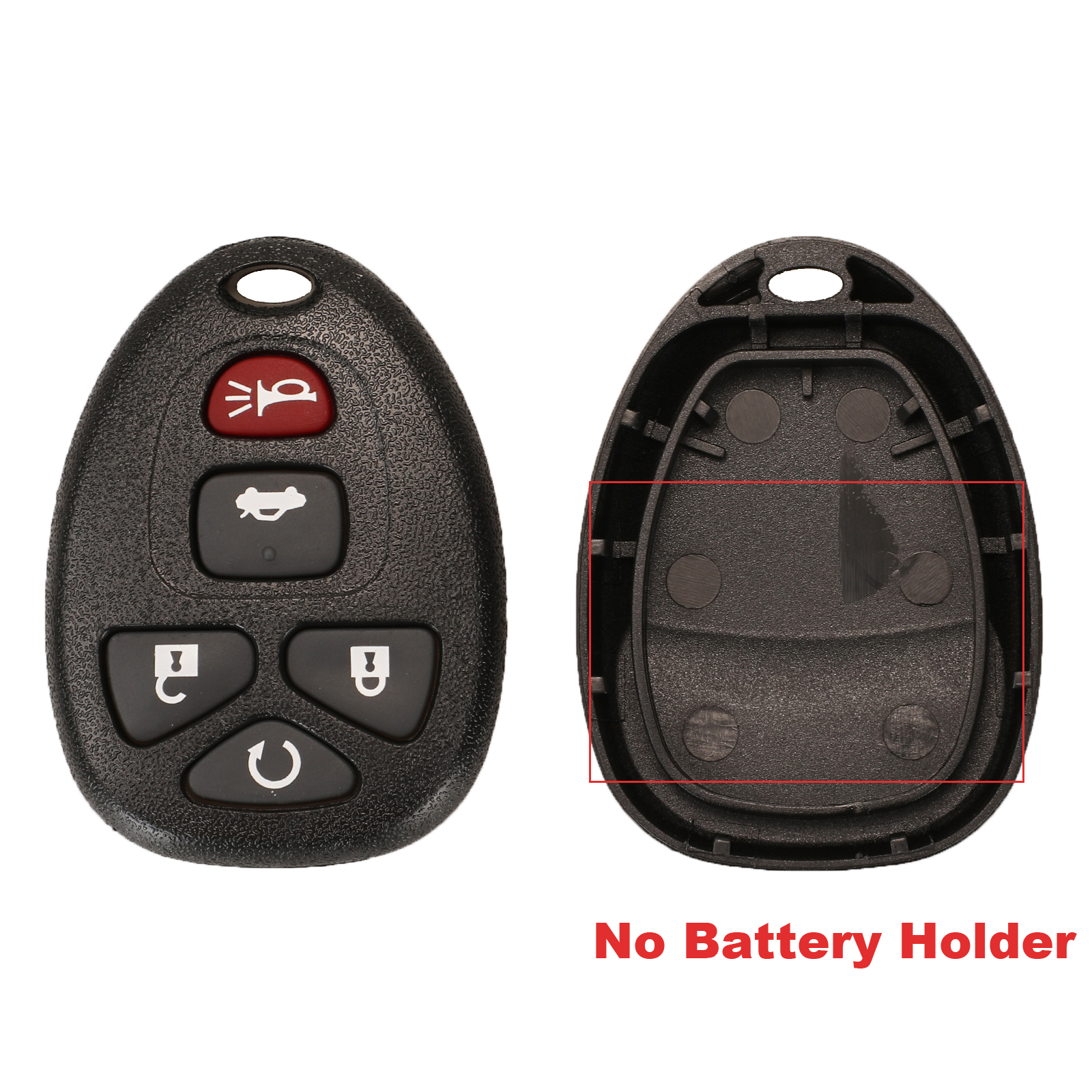 Remote Car Key Shell Cover Case Styling Fob Blank For G-M Pontiac Buick Keyless Entry Case 5Buttons Rubber Pad