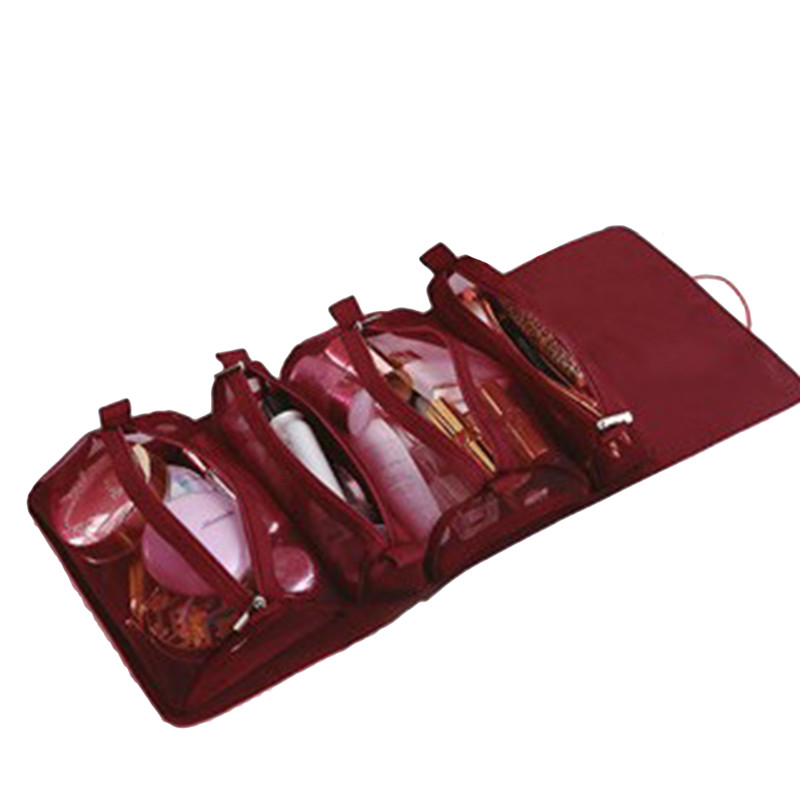 Travel Cosmetic Bag Women Mesh Make Up Box Bags Beautician Necessarie Toiletry Makeup Brushes Lipstick Storage Organizer