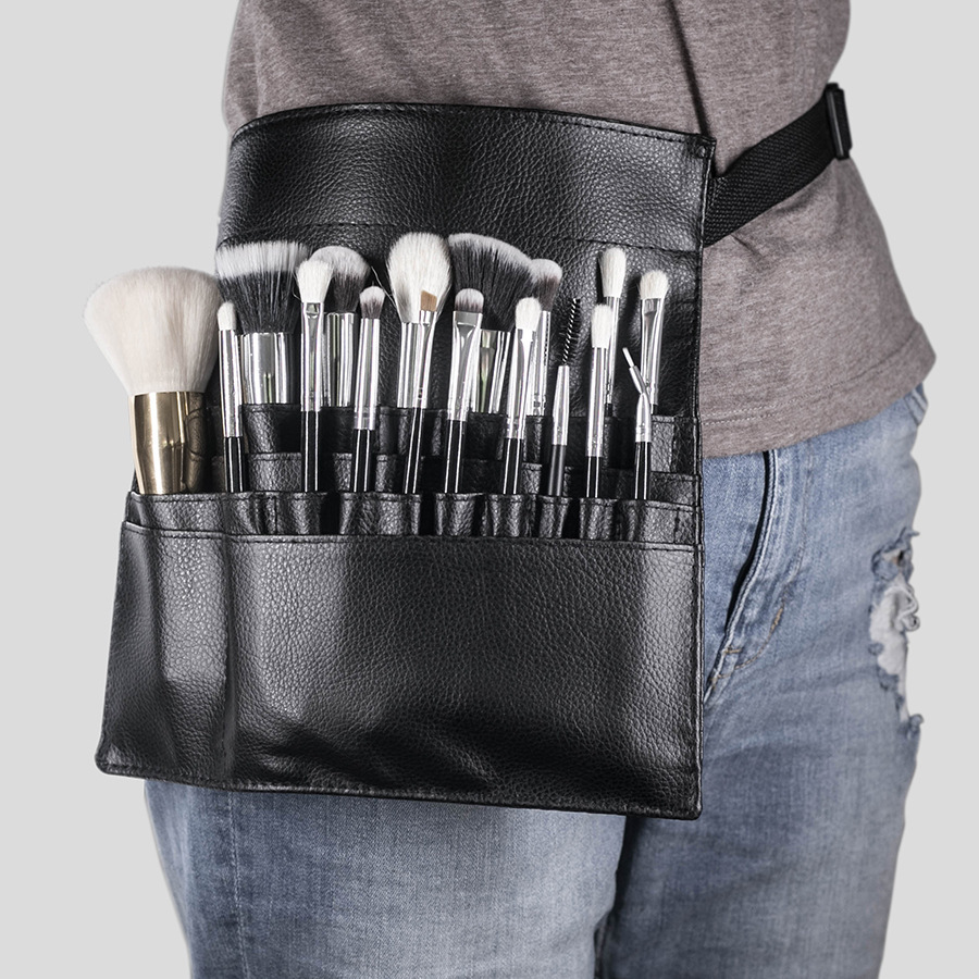 Multi-Function Large Cosmetics Brush Storage Bag Professional Makeup Artist With Make Up PU Tool Fanny Pack (Brush Not Included)