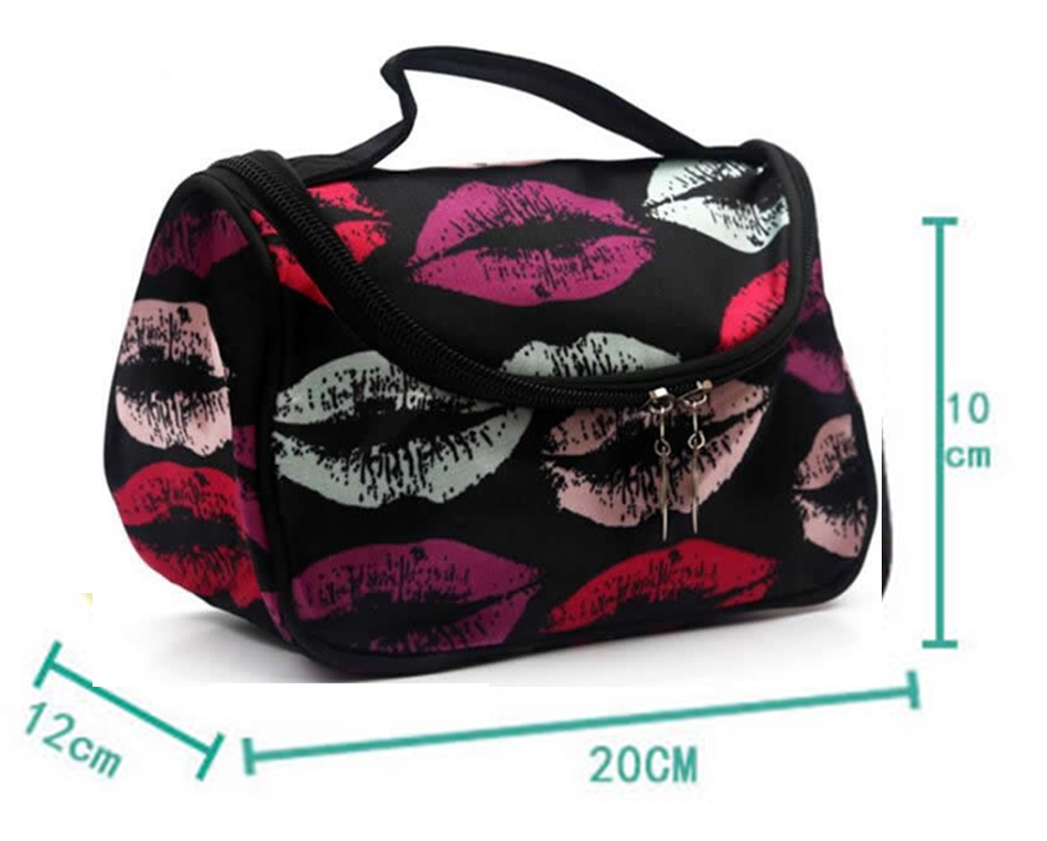 Fashion Women Lips Cosmetic Bag Large Travel Lady Makeup Bag Toiletry Bag Organizer Makeup Cases