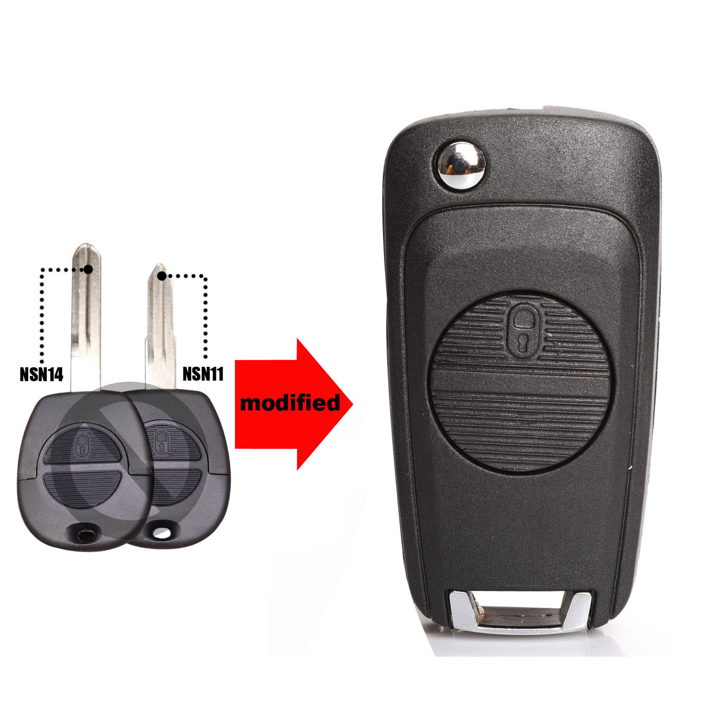 2 Button Remote Modified Flip Car Key Shell Fob For Nissan Micra Almera Primera X-Trail With A33 Blade