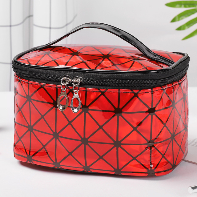 Multifunctional Women Cosmetic Bag Leather Travel Make Up Necessaries Organizer Zipper Makeup Case Pouch Toiletry Kit Bags