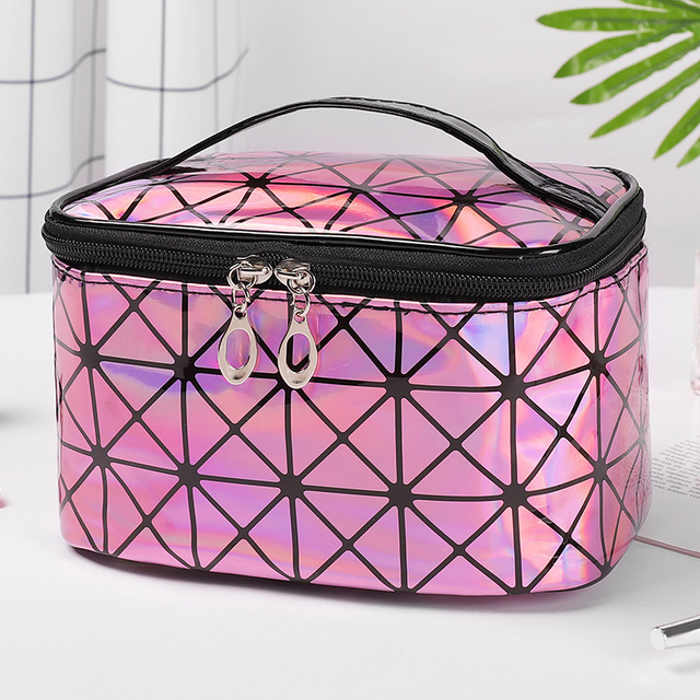 Multifunctional Women Cosmetic Bag Leather Travel Make Up Necessaries Organizer Zipper Makeup Case Pouch Toiletry Kit Bags