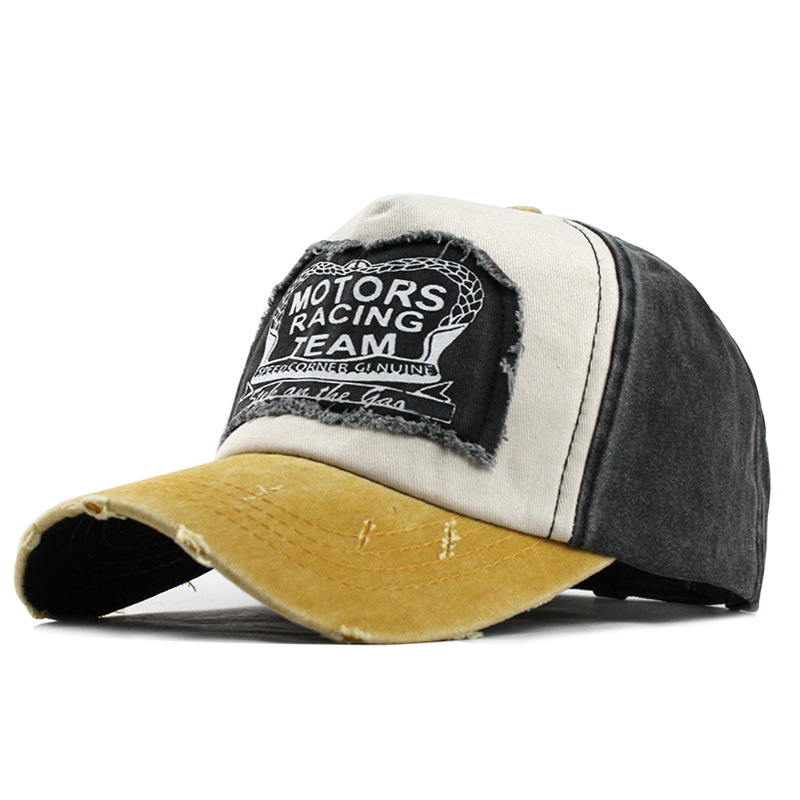 Classic Style New Unisex Women Men Summer Fashion Baseball Cap Cotton Motorcycle Cap Grinding Vintage Letter Print Sun Hat