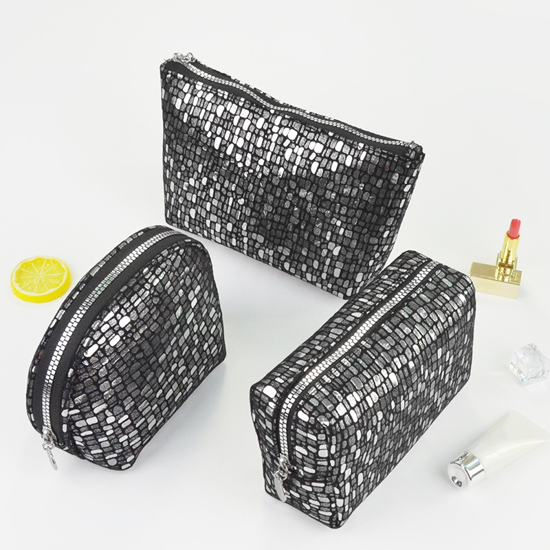 Shining Women Cosmetic Bag Travel Makeup Pouch New Year Party Hand Clutch Evening Party Bag Lady Girls Tote Bag