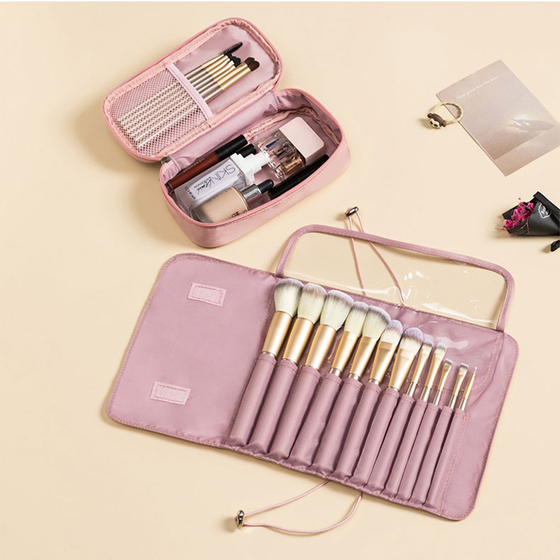 Removable Makeup Bag Waterproof Makeup Brush Organizer Travel Fold Makeup Tools Cosmetic Bag Females Storage Make Up Cases